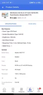 MSI Modern 68.58 cm (27 inch) Full HD IPS Panel Monitor