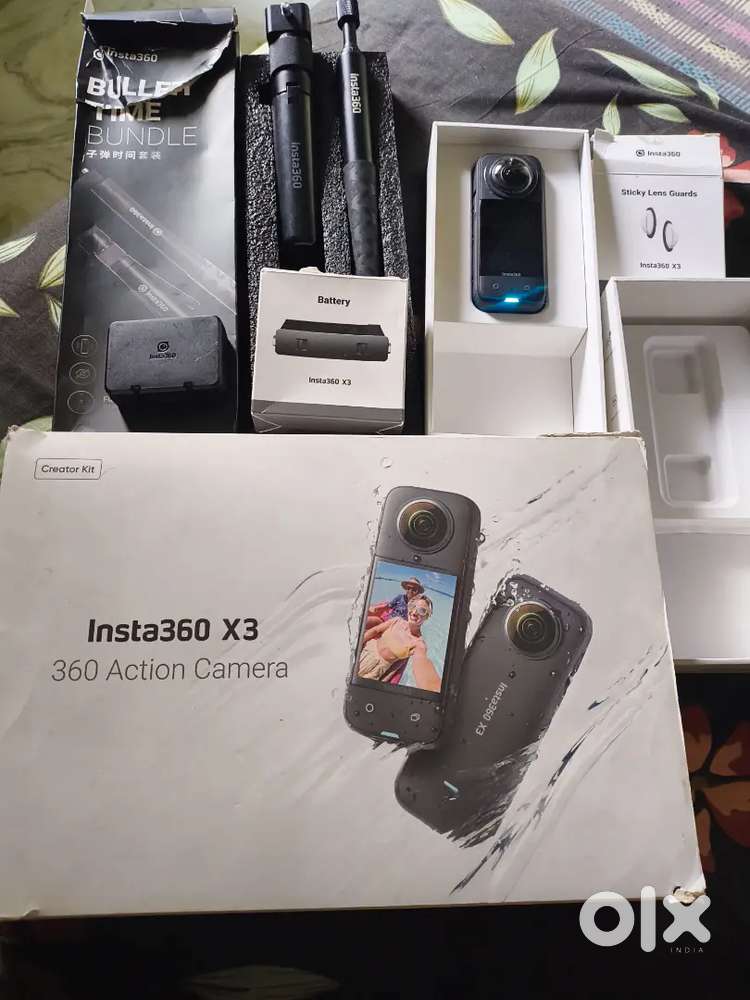 Insta360 X3 Creator Kit Full Bundle 2 Batteries & Tripod  W/ BOX