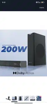 ZEBRONICS Jukebar 1000 - Dolby Atmos Soundbar with Subwoofer, 200W,