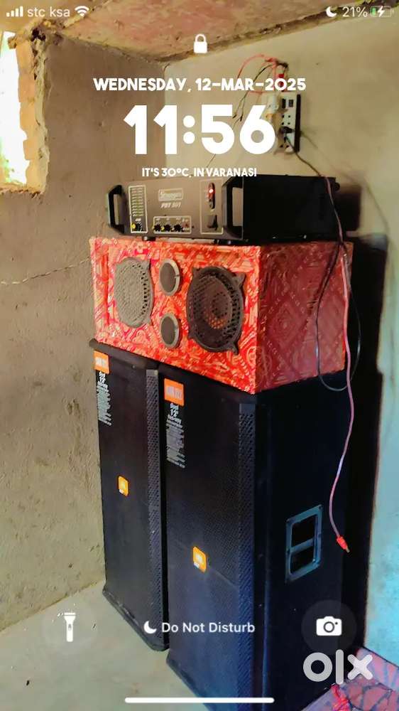 2 JBL Sound 12 inch and 1 mashine 500 watt stranger company