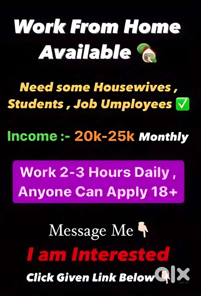 Online Work From Home 

Daily Income

 No Experience Needed
