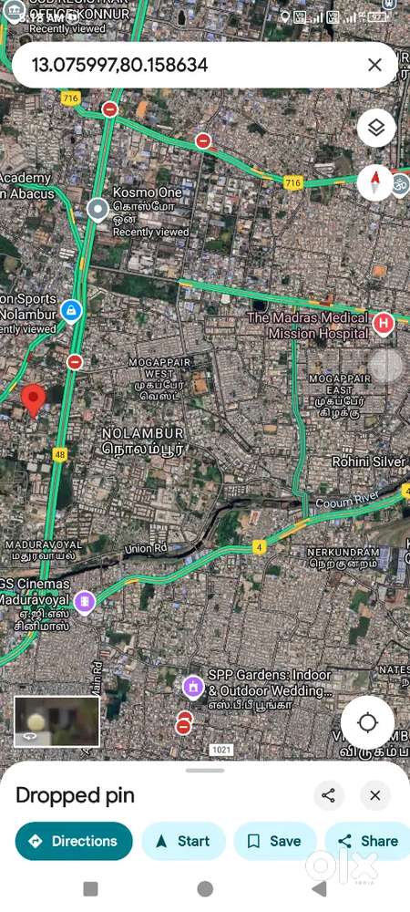 Mogappair West-400mt fr Maduravoyal bypass-behind KG signature city