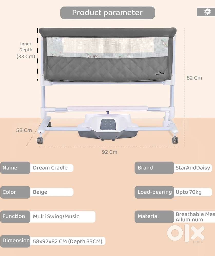 Star and Daisy Dream Automatic Baby Cradle (Hardly Used)