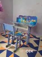 Kids Study Table Set in Excellent Condition - Ideal for Ages 3 to 12.