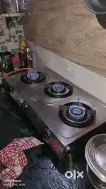 Prestige prime 3 burner stainless steel gas stove