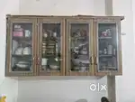 Multipurpose Wooden Glass Cabinet
