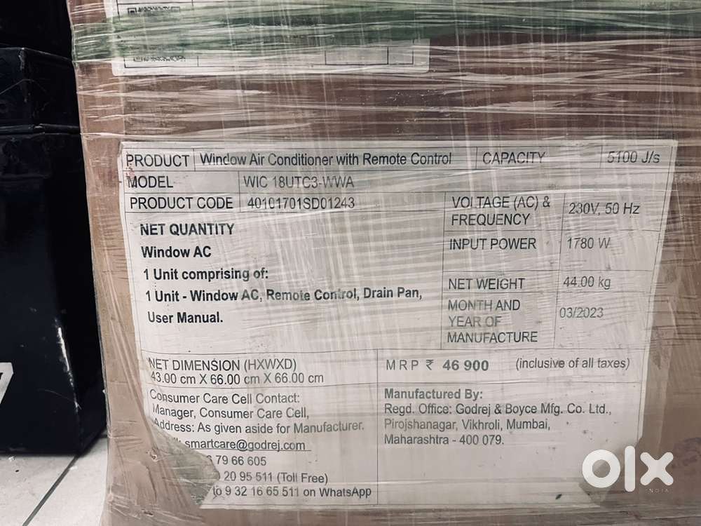 Window ac 1.5 ton godrej