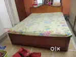 King size pure wooden bed