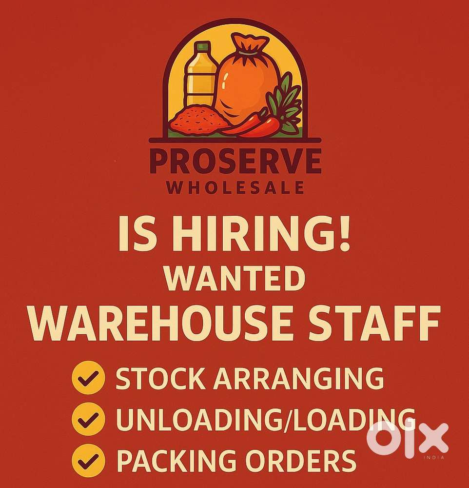 Need Warehouse Staff / Delivery Person at Velachery