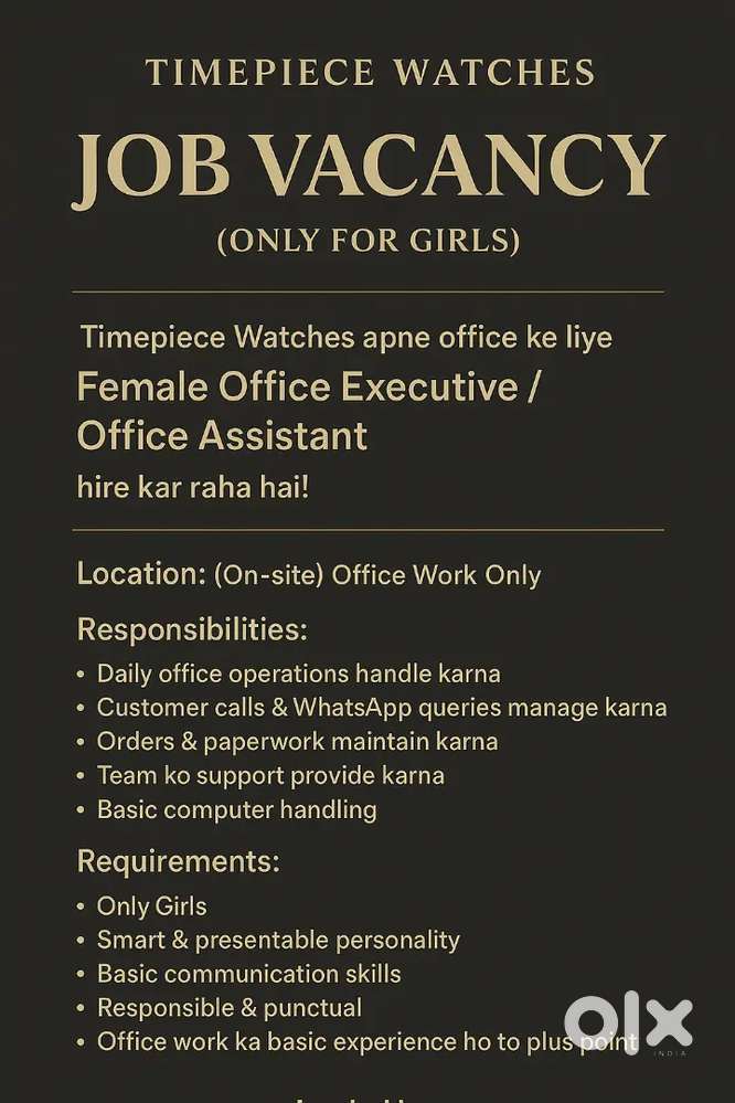 Customer Communication & Order Handling Assistant – Girls Only