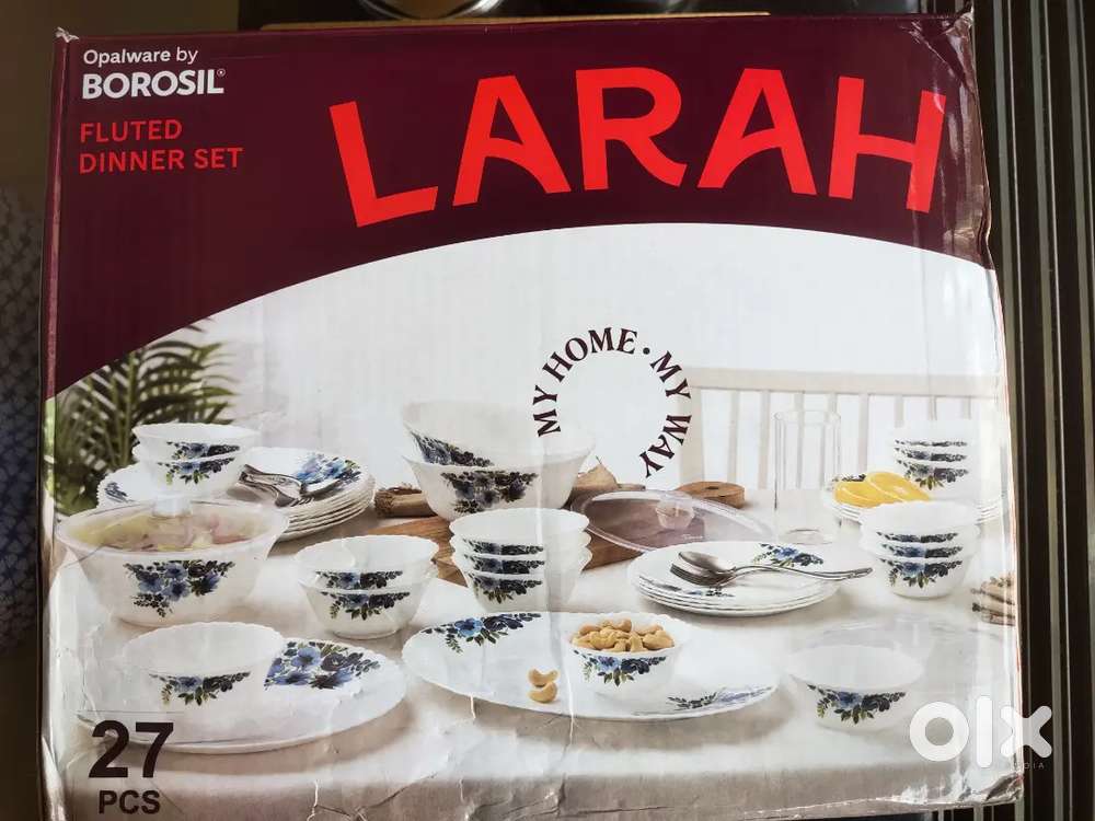 Borosil Larah FLUTED Dinner Set 27 pcs.