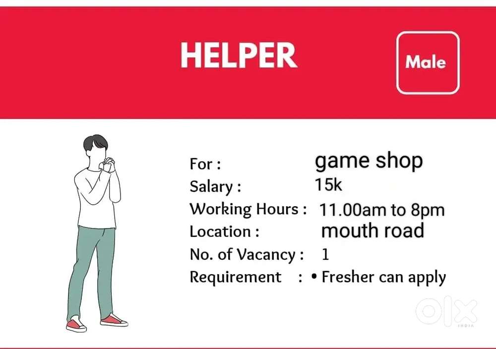 Job Freshers Vacancy in mount road