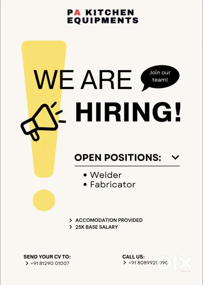 Wanted Welder and Fabricator