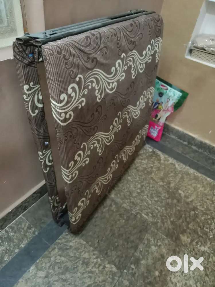 Foldable bed with cushion