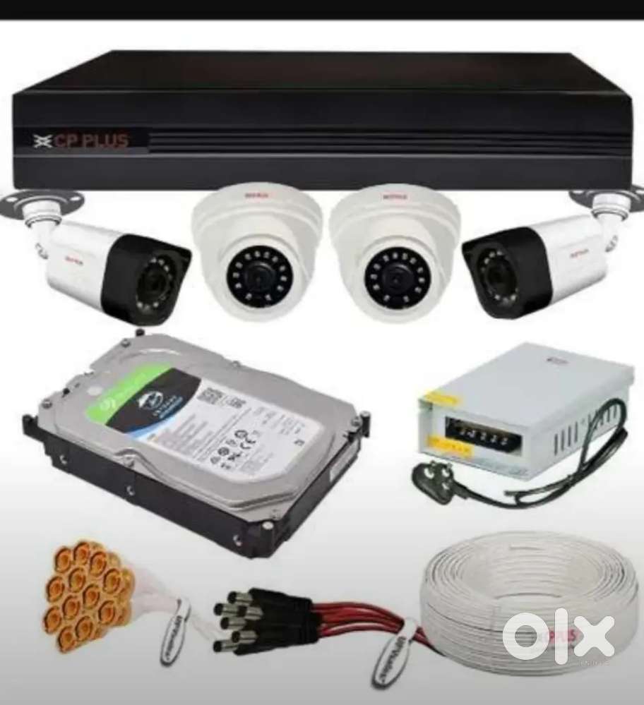 Brand new Cp plus full hd 2.4 mp 4 pc dome & bullet cam & 500gb hdd