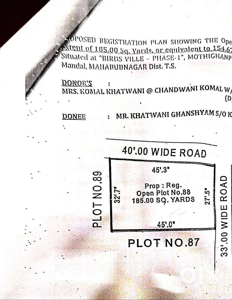 commercial road facing plot for sale at Mothighanpur Shaadnagar