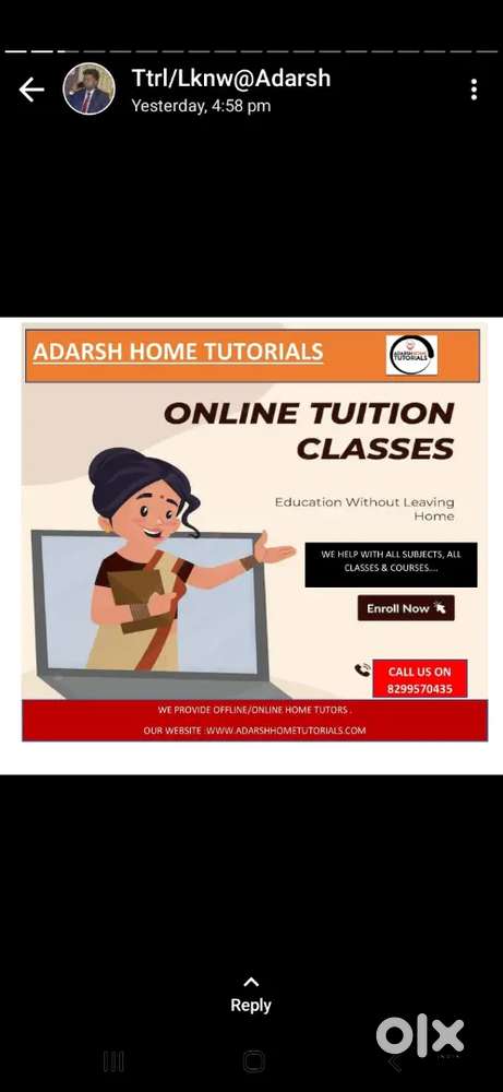 Need a female home tutor for class 8th CBSE