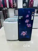 Samsung Black Single Door Fidge & Samsung Top load washing machine