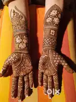 Mehndi art girls and boys for karwachauth