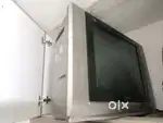 Panasonic Colour TV with attached woofer speakers& DVD player (CD/USB)