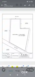 Plot area 1136 sq yards. East West facing. Dhara 80 has been done .