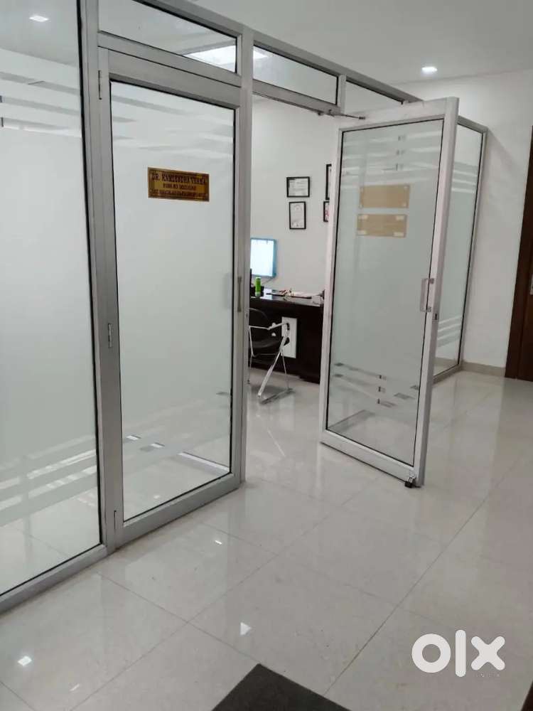 An Office space with 2 cabins on ground floor at very prime location