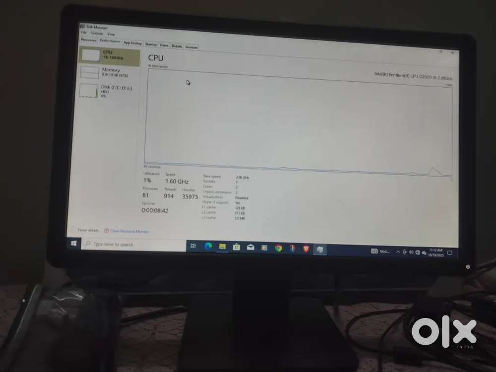 Computer iball cpu and dell monitor