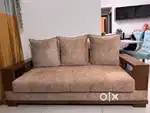 3 + 2+ 2 sofa with cusions and covers & center table