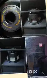 DJ speaker boxes, smoke machine
