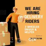 delivery boy three wheeler driver and helper