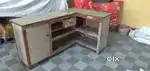 Wood counter table for shop.