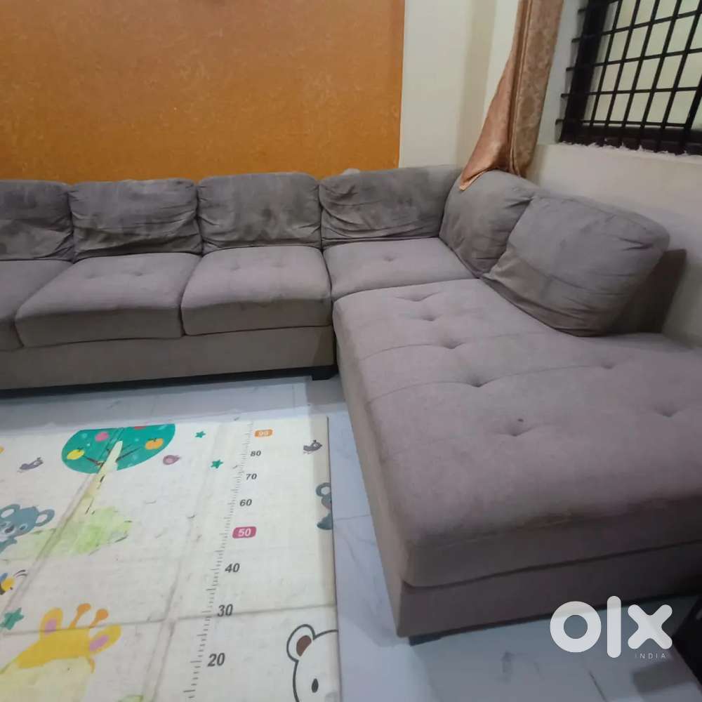 L shape pocket spring sofa