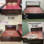 Brand new queen size Assam teak wooden cot