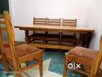 Sagwan dinning table with chairs