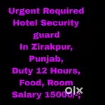 Hotel Security Guard Job Zirakpur, Punjab