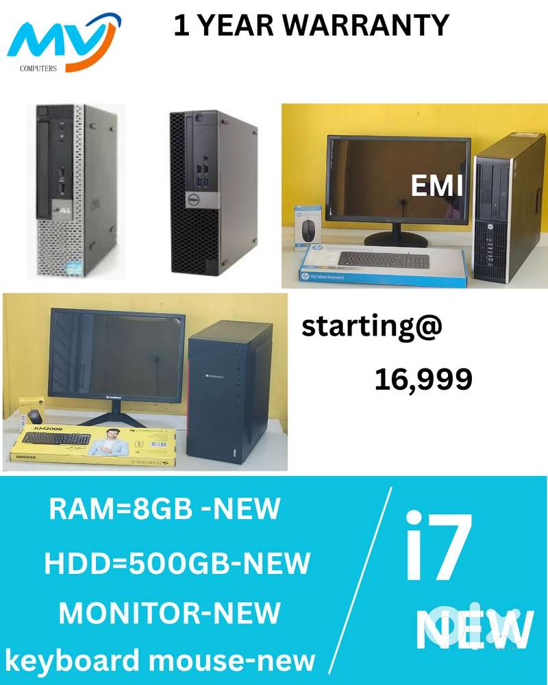 Branded FULL SET  CPU - i7 Process  1 Year Warranty  Graphics