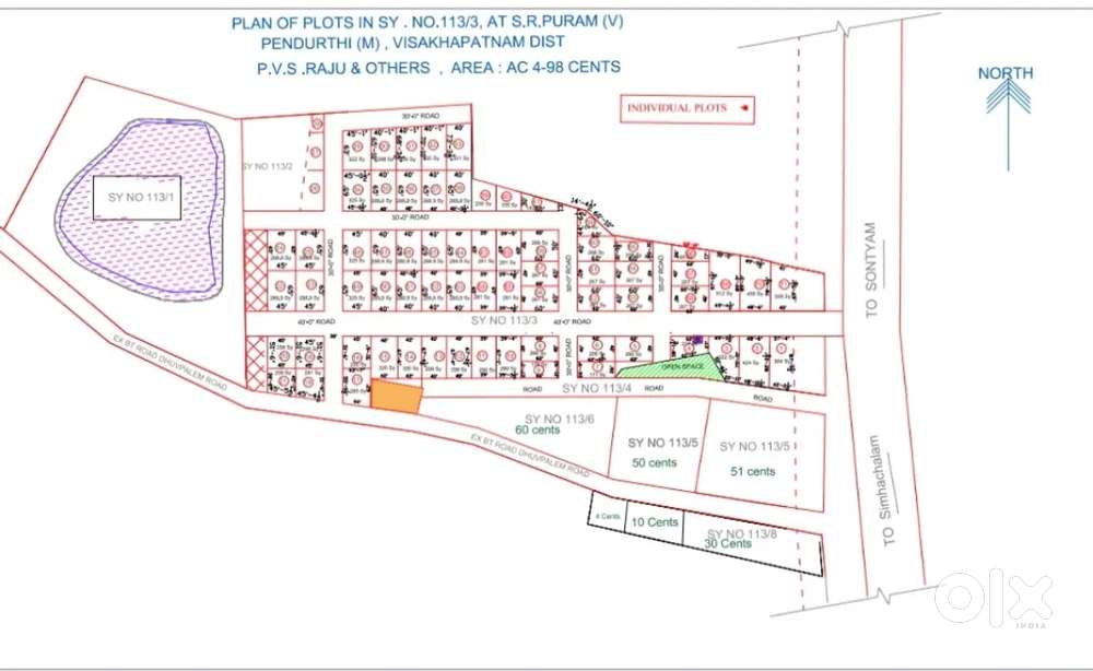 267sqyds North facing plot @SR PURAM NEAR ADIVIVARAM SIMHACHALAM