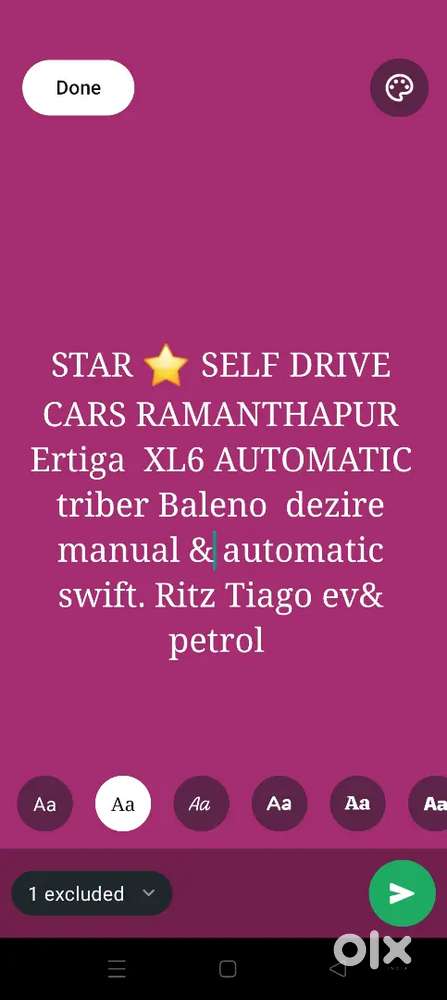 5 SEATERS  self drive starting 1300 only