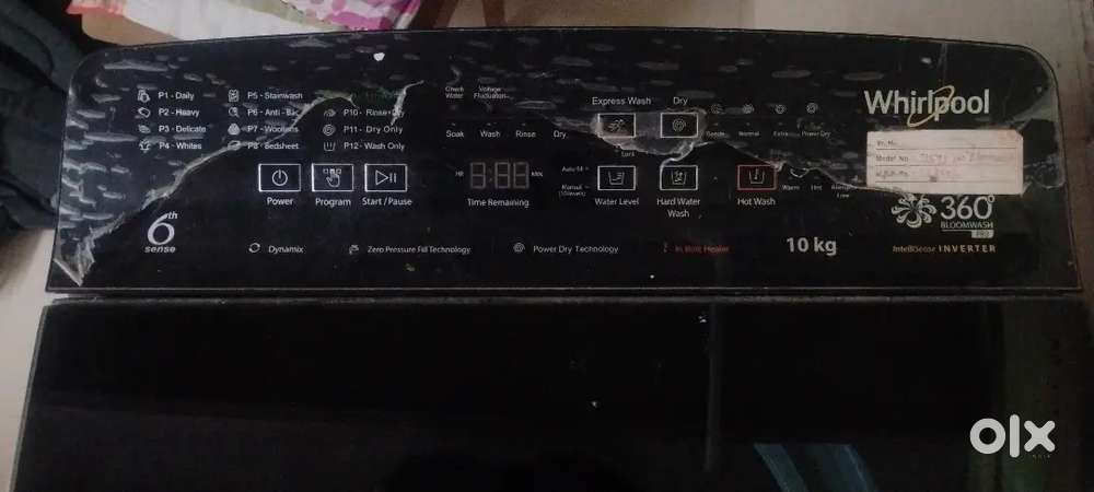 fully automatic whirlpool washing machine in new condition