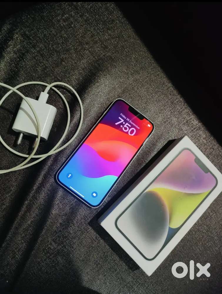 iPhone 14 white 128GB Bt-84%