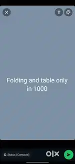 Table and folding only in 1000