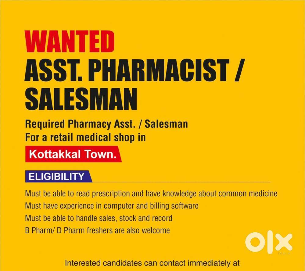 Pharmacist/Pharmacy Salesman