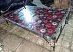 6*4 Metal Frame Double Cot With Plywood Top
