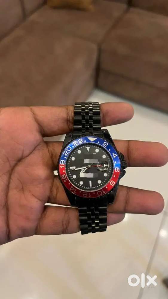 Black chain watch rolex pepsi edition