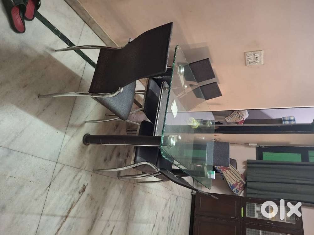 Glass dining table