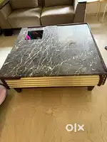 Marble coffee table with storage