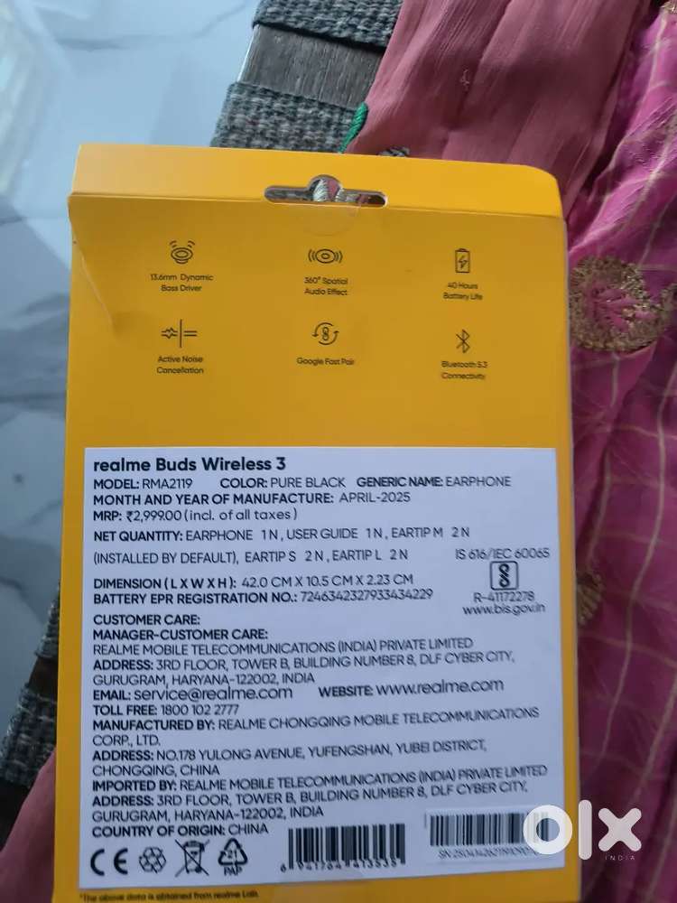 Realme wireless 30db earbuds