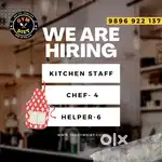Chef and kitchen staff