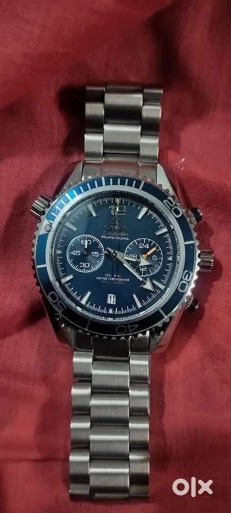 Antique vintage watch chronograph blue  colour
