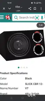 Subwoofer of vibe in excellent condition